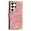 For Samsung Galaxy S24 Ultra 5G Tulips Embossed Leather Phone Case with Lanyard(Pink)