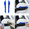 4 Sets Car Reflective Sticker Door Border Anti-Collision Strip Leaf Board Personality Rear View Mirror Warning Sticker(Blue)