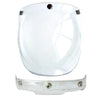 Soman Motorcycle Bubble Visor Open Face Helmet Visor Helmet Windshield Shield with Transparent Frame(Transparent)