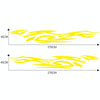 2 PCS/Set D-521 Fire Totem Pattern Car Modified Decorative Sticker(Yellow)
