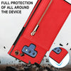 For Samsung Galaxy Note9 Cross-body Zipper Square TPU+PU Back Cover Case with Holder & Card Slots & Wallet & Strap(Red)