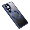 For Samsung Galaxy S25 Ultra 5G Frosted 360 Degree MagSafe Magnetic Holder Phone Case(Blue)