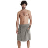 Adjustable Sticky Beach Towel Shower Room Men Wearable Bathrobe with Pockets, Size: XL(Grey)