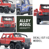 1:32 Alloy Pickup Truck Off-Road Model Children Toy Cars(Y Models Red)