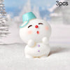 3pcs Christmas Lovely Micro Landscape Snow Ornament Decorative Accessories, Style: No.6 Happy Snowman