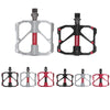 PD-R87C  1 Pair PROMEND Bicycle Road Bike Mountain Bike 3 Palin Carbon Fiber Bearing Pedal(Black)