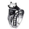 Skull Ring Punk Style Fashion Jewelry, Ring Size:5(White)