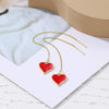 E2210-8 Love Long Ear Wire Women Simple Earrings