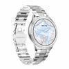 AK53 IP67 BT5.2 1.32inch Smart Watch Support Voice Call / Health Monitoring, Style:Pearl Steel Strap(Silver)