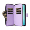 For Samsung Galaxy A06 Nine-card Slots Zipper Wallet Bag Leather Phone Case(Purple)