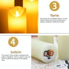 5 in 1 Remote Control Yellow Light LED Candle Lamp Halloween Christmas Wedding Decorative Light