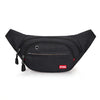 FUXI Pockets Casual Travel Cashier Messenger Chest Bag(Y002 Black)