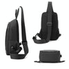 WEPOWER Men Chest Bag Multifunctional Waterproof Riding Casual Shoulder Crossbody Bag(Black)
