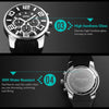 SKMEI 9128 Fashion Multifunctional 3D Large Dial Sports Wristwatch 30m Waterproof Quartz Watch(Red)