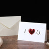 3D Heart Valentine Day Greeting Card Blessings Messages Cards with Envelopes, Spec: I Heart U