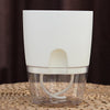 Transparent Plastic Double-Layer Water Storage Automatic Water-Absorbing Flowerpot, Size: A709 Caliber 23.5cm(White Transparent Basin)