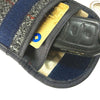 Tweed Double Layer RFID Shielded Key Bag With Keychain Anti-theft Anti-Loss Anti-Scanning Key Holder