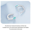 S925 Sterling Silver Platinum-Plated Green Female Earrings(BSE1030)