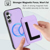 For Samsung Galaxy A26 5G CX01 Detachable Magsafe Magnetic Card Bag Phone Case(Light Purple)