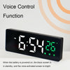 0715 Voice-activated LED Mute Date Temperature Display Electronic Clock(Black Surface Red Light)