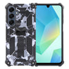 For Samsung Galaxy A16 5G / 4G Camouflage Armor Kickstand TPU Hybrid PC Magnetic Phone Case(Grey)