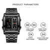 BINBOND B2311 30m Waterproof Men LED Luminous Multifunctional Quartz Watch, Color: Leather-Black Steel-Black