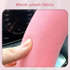 Round Style Car Universal Cartoon Pattern Plush Warm Anti-skid Steering Wheel Cover, Diameter: 38cm (Grey)