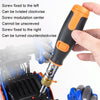 2050C Portable 10 In 1 Hidden Bits Multi-angle Ratchet Corner Screwdriver Set(Orange)