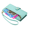 For Samsung Galaxy A36 Nine Card-slot Zipper Wallet Bag Leather Phone Case(Mint Green)