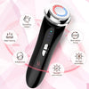 Facial Electronic Beauty Instrument Ultrasonic Ion Red And Blue Color Light Introduction Instrument(Pink)