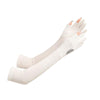 1 Pair Summer Icy Sleeves Driving Sunscreen Arm Guards Anti-UV Ice Silk Gloves, Size: One Code(White)