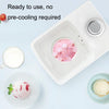 Electronic No Pre-cooling Mini Ice Cream Machine Household Automatic Homemade Yogurt Machine EU Plug(White)