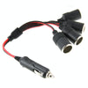 4 Plugs Cigarette Lighter Socket Extension Lead Adaptor Splitter