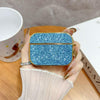 For AirPods Pro 2 Glitter Wireless Earbuds Box Protective Case(Blue)