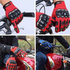 Motorcycle Gloves Men Riding Racing Anti-Slip Hard Shell Outdoor Full Finger Touchscreen Gloves, Size: Average(Red)