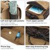 AUGUR 2136 Men Multi-function Retro Canvas Knight Bag Shoulder Messenger Crossby Bag (Black)