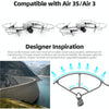 For DJI Air 3S / 3 Sunnylife Propellers Guard Protector Integrated Shielding Rings Quick Release Anti-Collision Props Safe Ring (Grey)