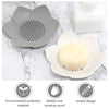 Silicone Drain Soap Bathroom Soap Box(White)