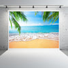 2.1m X 1.5m Coconut Tree Sea View Photography Cloth