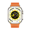 WS-E9 Ultra 2.2 inch IP67 Waterproof Metal Buckle Ocean Silicone Band Smart Watch, Support Heart Rate / NFC(Orange)