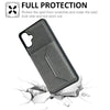 For Samsung Galaxy A06 4G / 5G Solid Color Metal Buckle Card Slots Bag Phone Case(Grey)
