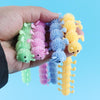 12 PCS Children Soft Rubber 16-Section Caterpillar Stretch Decompression Toy(Green)