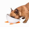 Ceramic Dog Bowl with Non-Slip Mat, Orange, 150ml