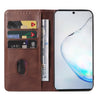 For Samsung Galaxy Note10+ Magnetic Closure Leather Phone Case(Brown)