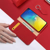 DUX DUCIS WISH Series TPU + PU + Leather Case for Galaxy S10 E, with Card Slots & Wallet (Red)