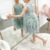 Summer Girls Sleeveless Tutu Lace Dress, Kid Size:110cm(White)