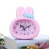 Home Daily Use Clocks Cartoon Bunny Children Creative Alarm Clock(Pink)