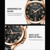 OCHSTIN 6059B Augustine Celebrity Series Multifunctional Quartz Waterproof Men Watch(Rose Gold+Coffee)