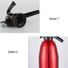 Manual Soda Siphon CO2 Dispenser Water Bubble Generator Cool Drink Cocktail Soda Machine Aluminum Bar DIY Soda Maker, Capacity: 1L(Red)