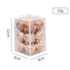 12pcs/pack 4cm Christmas Ball Special Shape + Glitter + Bright Set(Gold)